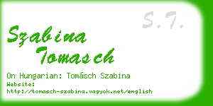szabina tomasch business card