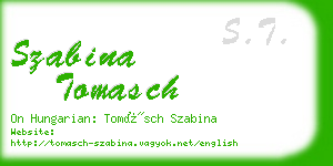 szabina tomasch business card